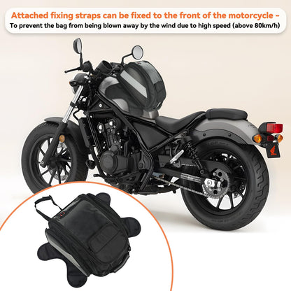 Dracarys Motorcycle Tank Bag - Oxford Saddle Black Motorbike Bag - Strong Magnetic Bag for Honda Yamaha Suzuki Kawasaki Harley