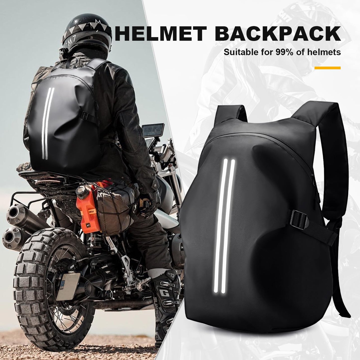 Motorcycle Backpack, Motorcycle Backpacks for Men and women, Waterproof Motorcycle Backpack, Helmet Bag Bookbag for riding, Outing