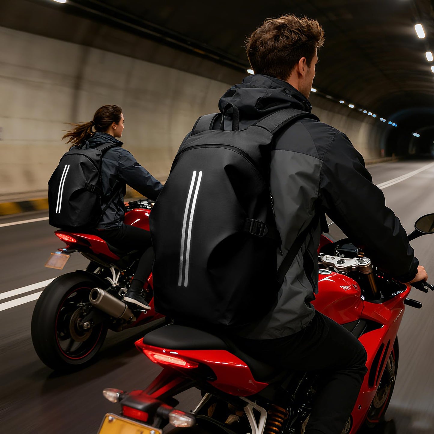 Motorcycle Backpack, Motorcycle Backpacks for Men and women, Waterproof Motorcycle Backpack, Helmet Bag Bookbag for riding, Outing