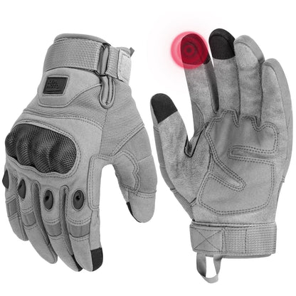 KEMIMOTO Tactical Gloves for Men, Touchscreen Motorcycle Gloves with Hard Shell & Palm Padding for Sports Motorcycle Cycling Tactical Airsoft Paintball Hunting Hiking Camping Climbing