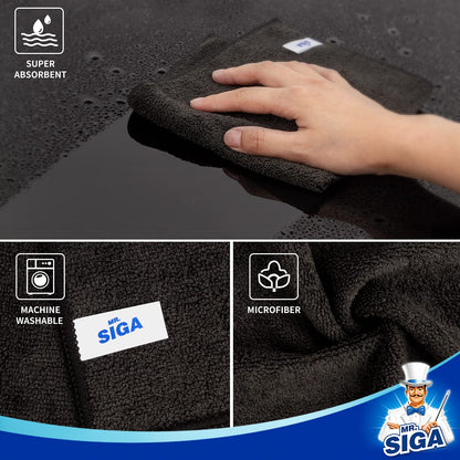 MR.SIGA Microfiber Cleaning Cloth,Pack of 12,Size:12.6" x 12.6"