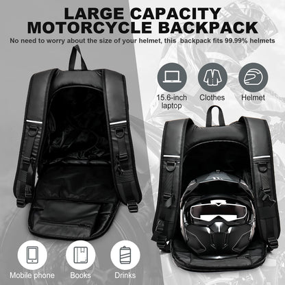 Motorcycle Backpack, Motorcycle Backpacks for Men and women, Waterproof Motorcycle Backpack, Helmet Bag Bookbag for riding, Outing