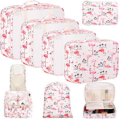BAGAIL 8 Set Packing Cubes Luggage Packing Organizers for Travel Accessories-Jet Black