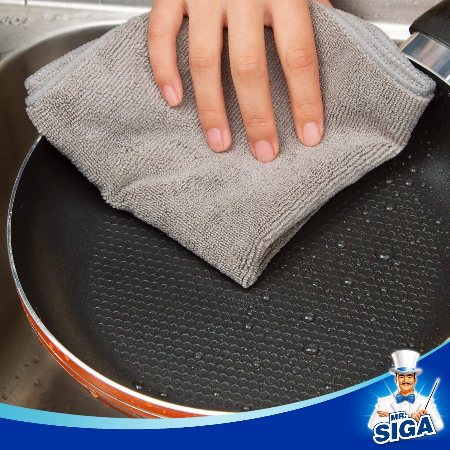 MR.SIGA Microfiber Cleaning Cloth,Pack of 12,Size:12.6" x 12.6"