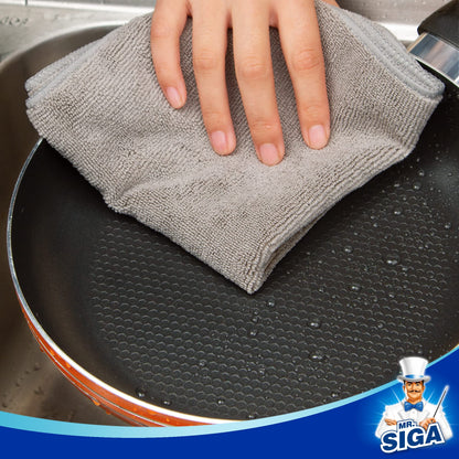 MR.SIGA Microfiber Cleaning Cloth,Pack of 12,Size:12.6" x 12.6"