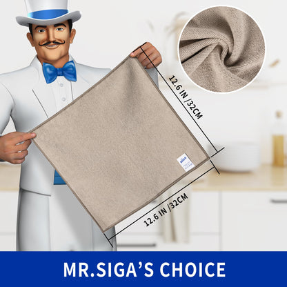 MR.SIGA Microfiber Cleaning Cloth,Pack of 12,Size:12.6" x 12.6"