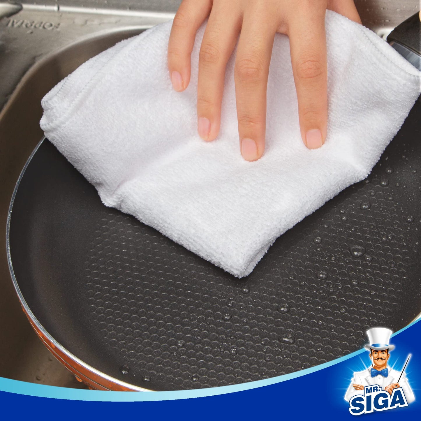 MR.SIGA Microfiber Cleaning Cloth,Pack of 12,Size:12.6" x 12.6"