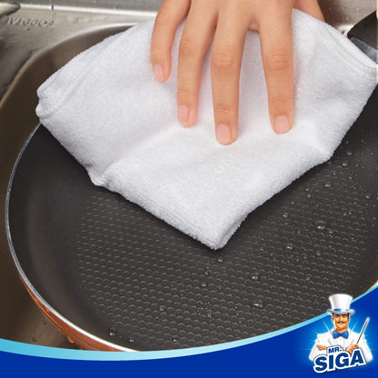MR.SIGA Microfiber Cleaning Cloth,Pack of 12,Size:12.6" x 12.6"