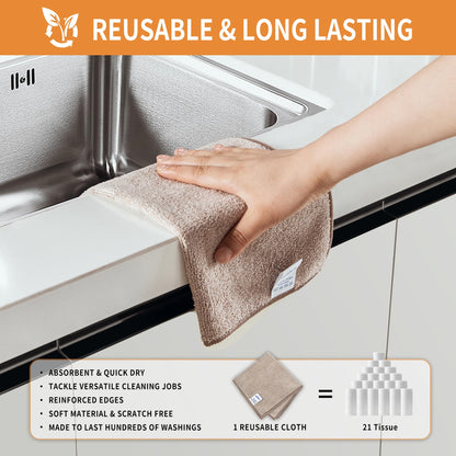 MR.SIGA Microfiber Cleaning Cloth,Pack of 12,Size:12.6" x 12.6"
