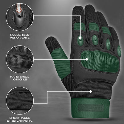 WESTWOOD FOX WFX Motorcycle Gloves for Men and Women Hard Knuckle Full Finger Touchscreen Motorbike Gloves for Bike Riding