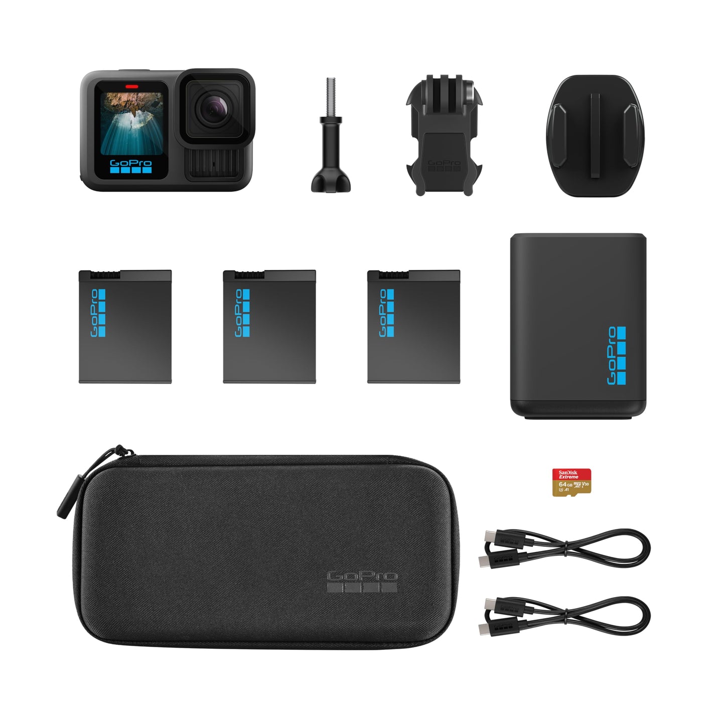 GoPro HERO13 Black - Waterproof Action Camera with 5.3K60 Video, 27MP Photo + Compatability with HB-Series Lenses