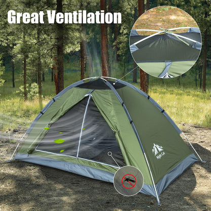 Night Cat Backpacking Tent for One 1 to 2 Persons Lightweight Waterproof Camping Hiking Tent for Adults Kids Scouts Easy Setup Single Layer 2.2x1.2m