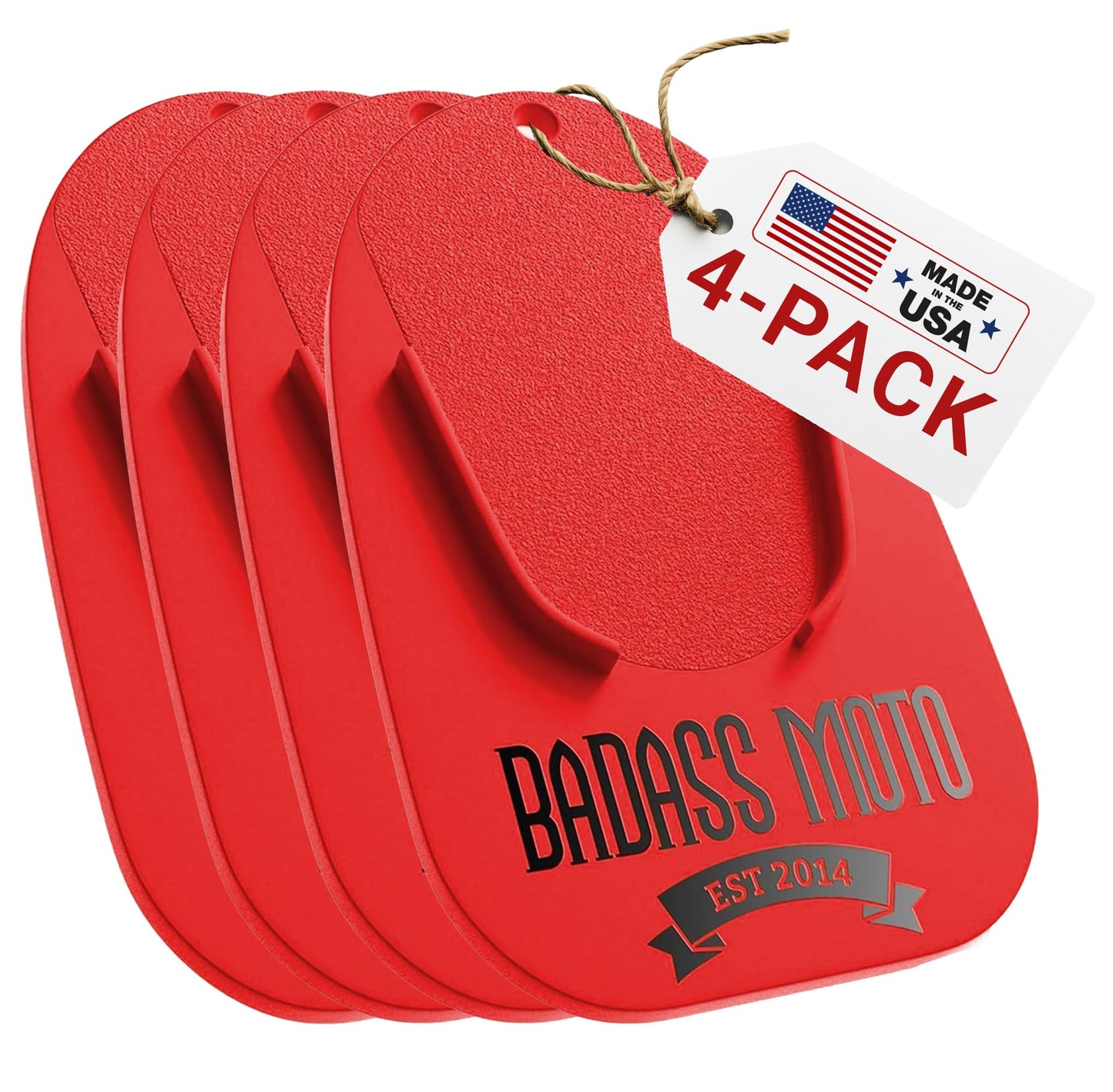 Badass Moto Motorcycle Kickstand Pad - Kick Stand Puck, Coaster Plate for Harley Davidson, Touring & Sport Bikes - Motorcycle Accessories for Grass, Dirt, Hot Pavement Parking Pad - USA Made, Black