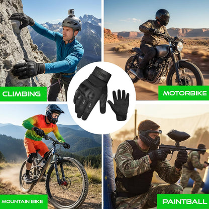 WESTWOOD FOX WFX Motorcycle Gloves for Men and Women Hard Knuckle Full Finger Touchscreen Motorbike Gloves for Bike Riding
