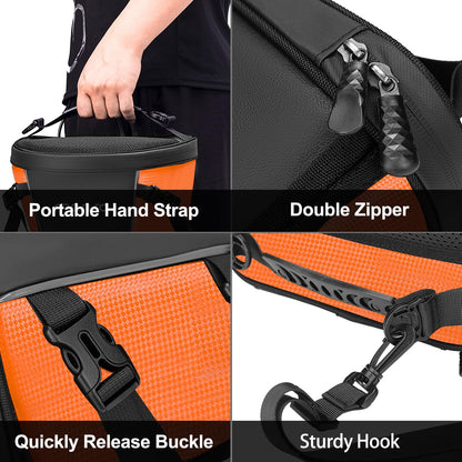 MOSISO Motorcycle Tail Bag Multifunctional Waterproof Polyester Storage Saddle Bag, 10L Outdoor Sports Motorbike Rear Seat Light Tank Handbag Tool Carry Pouch with Shoulder Strap, Black