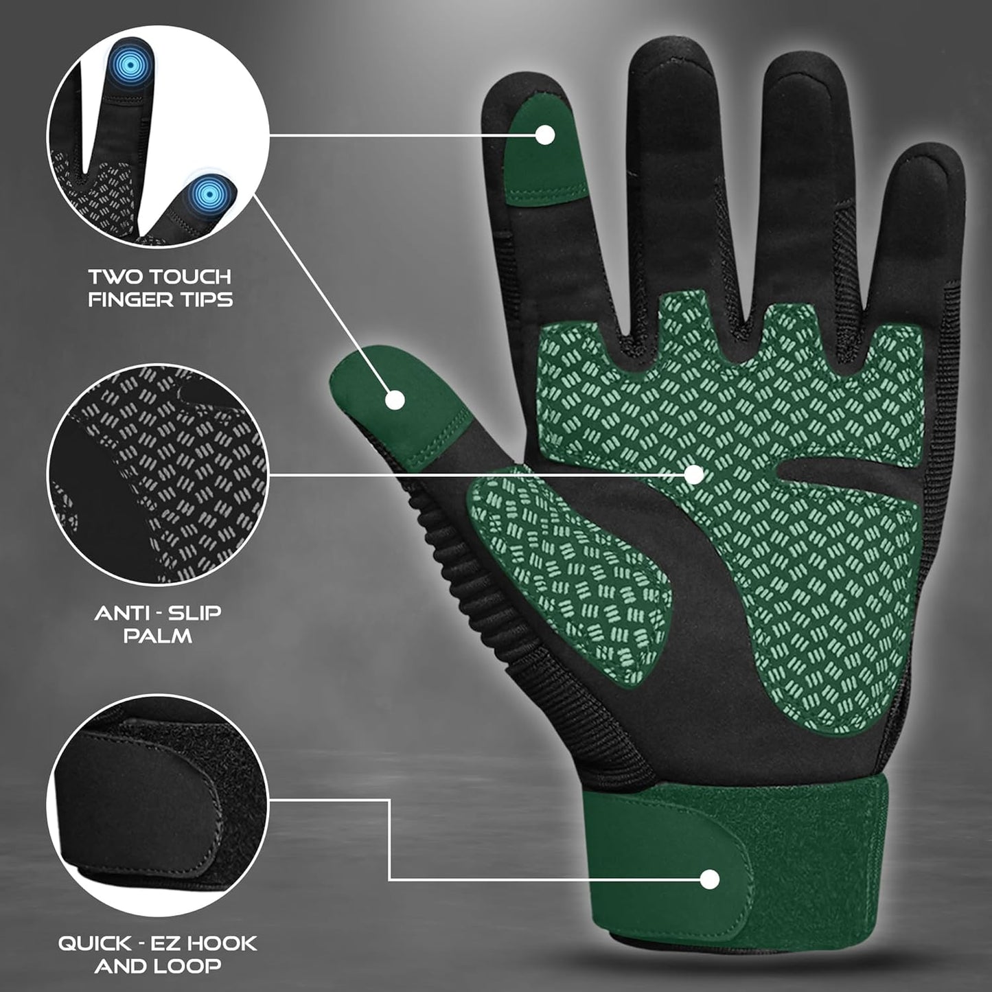 WESTWOOD FOX WFX Motorcycle Gloves for Men and Women Hard Knuckle Full Finger Touchscreen Motorbike Gloves for Bike Riding