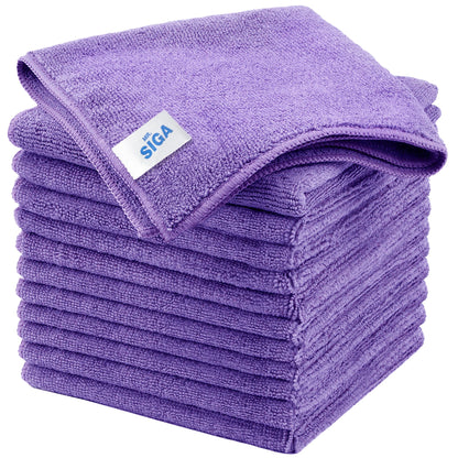 MR.SIGA Microfiber Cleaning Cloth,Pack of 12,Size:12.6" x 12.6"