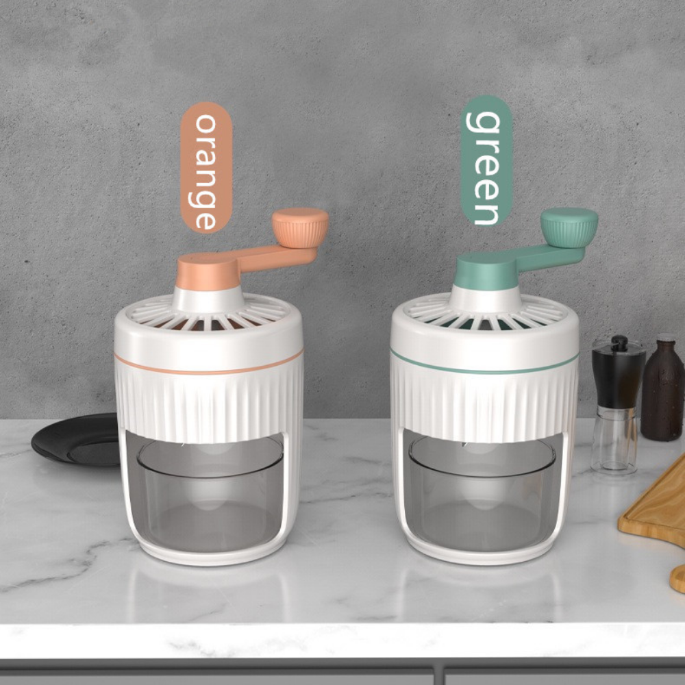 Manual Ice Crusher Hand Crank Ice Shaver, Portable Ice Grinder for Slushies Snow Cones Cocktails, Durable Kitchen Tool for Home Bar Drinks