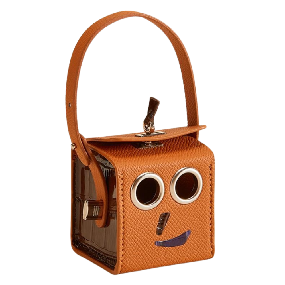 Creative Robot Headphone Bag Pendant Mini Storage Pouch Keychain, Cute Earbuds Case Holder, Portable Bag Accessory for Keys Backpack Handbag