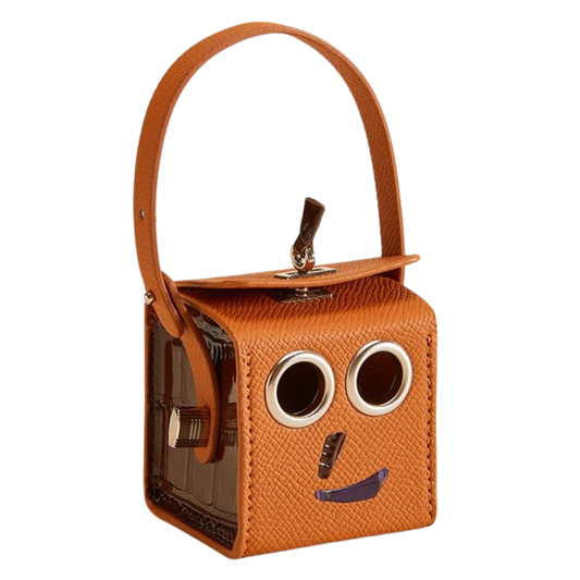 Creative Robot Headphone Bag Pendant Mini Storage Pouch Keychain, Cute Earbuds Case Holder, Portable Bag Accessory for Keys Backpack Handbag