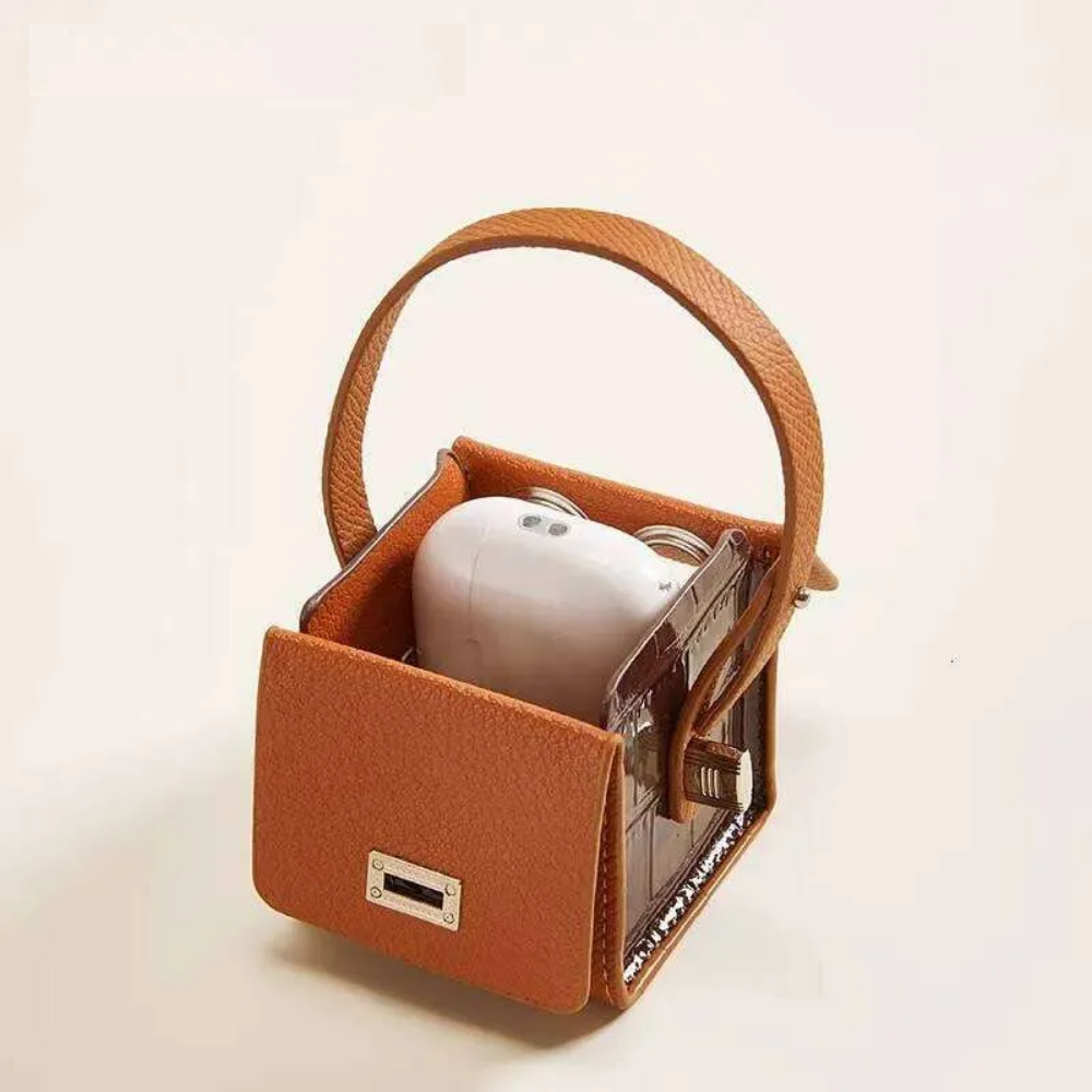 Creative Robot Headphone Bag Pendant Mini Storage Pouch Keychain, Cute Earbuds Case Holder, Portable Bag Accessory for Keys Backpack Handbag