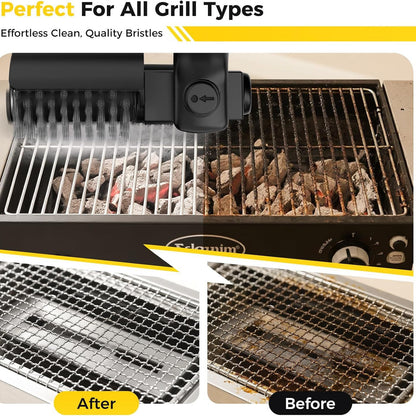 Electric Barbecue Brush For Cleaning Grill Heavy Grease Stains, High Temperature Resistant