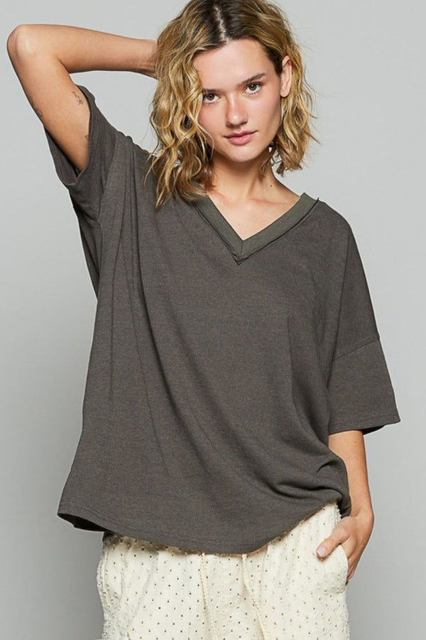 POL V-Neck Half Sleeve T-Shirt