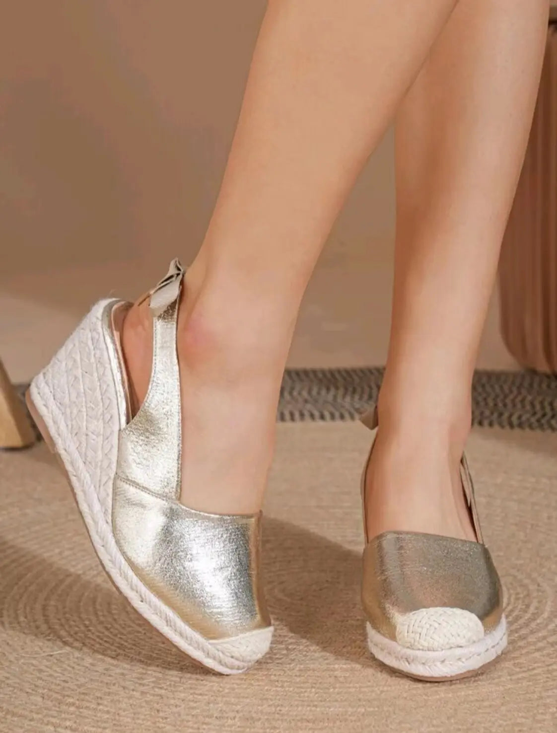 Wedges Sandals For Women Fashion Closed Toe Bandage Espadrille Platform Stylish Slingback Summer Shoes TDL-J26GD