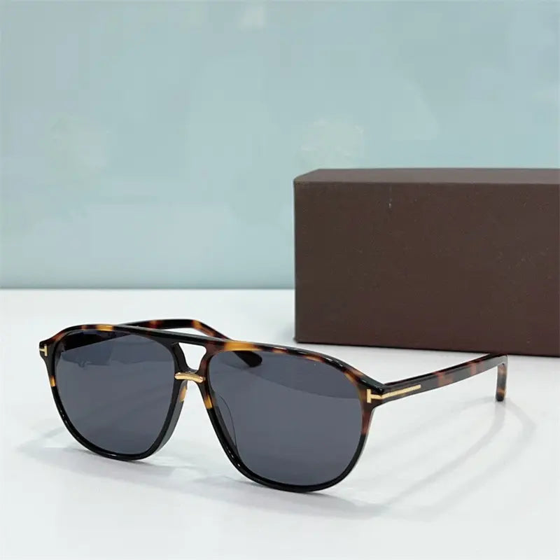 Luxury Men's Sunglasses Tom For Acetate Double Bridge Square Sunglasses Women Luxury Brand Designer FT1026 Retro Sunglasses