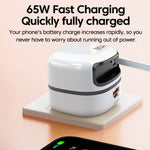 New Retractable Cord 65W Fast Charging Charger Portable Foldableing Foot Small Volume Portable Charger