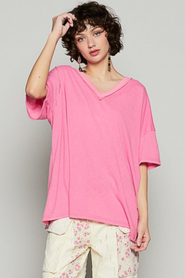 POL V-Neck Half Sleeve T-Shirt